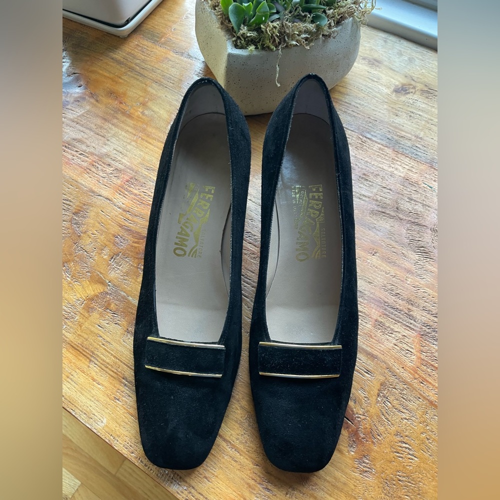 Salvatore Ferragamo Women's Black Suede Shoes